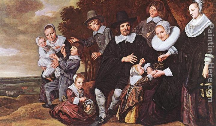 Family Group in a Landscape painting - Frans Hals Family Group in a Landscape art painting